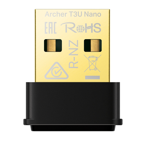 TP-Link Archer T3U Nano, Wireless, USB, WLAN, Wi-Fi 5 (802.11ac), 1267 Mbit/s, Black